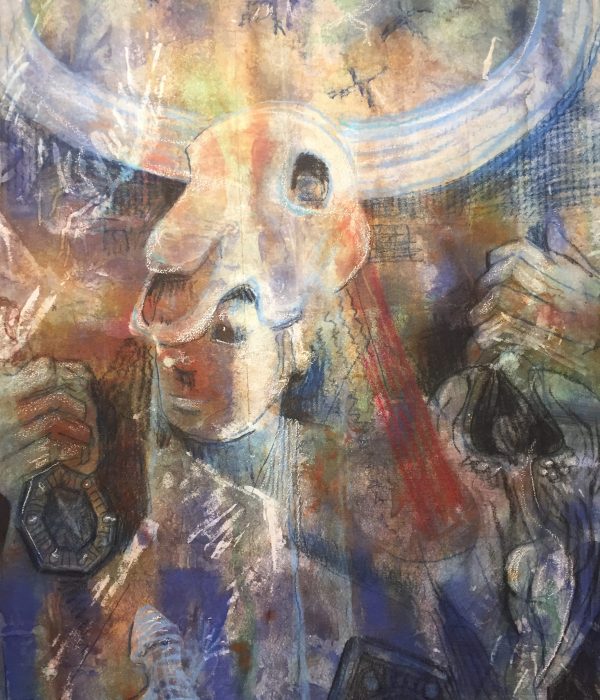 Scion of the Bull God 48X32 Mixed medium